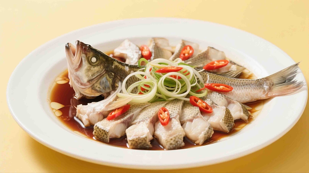 孔雀开屏清蒸鲈鱼清蒸鱼美食美味海鲜