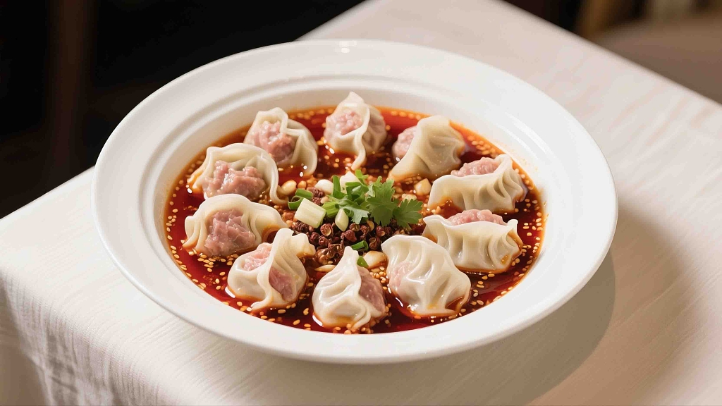 一碗美味的四川抄手美食美味开胃