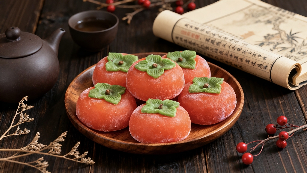 柿柿如意柿子造型糕点美食美味