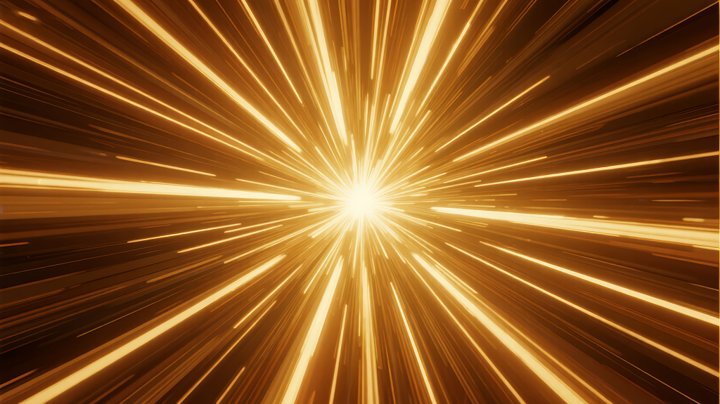 科技感金色光束穿越时空动感背景图