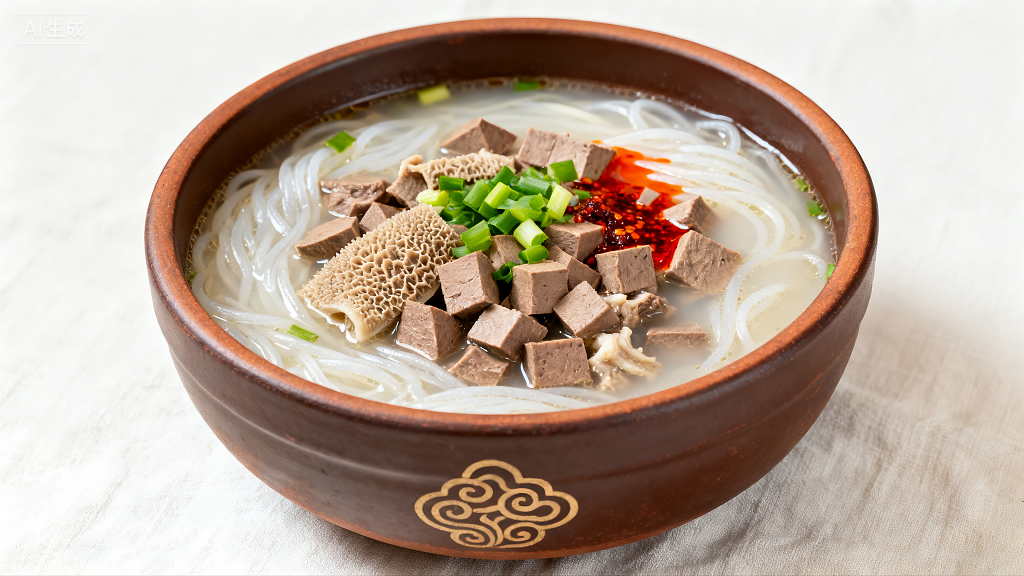 一碗美味的羊杂汤美食美味特色小吃