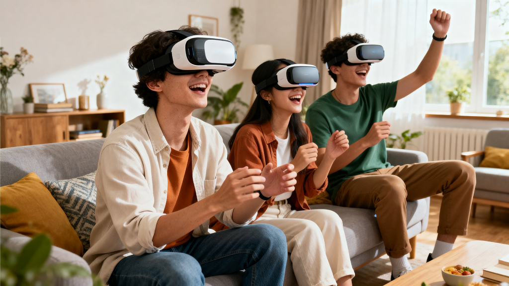 VR体验VR设备虚拟现实居家VR科技生活家庭娱乐智能设备未来科技