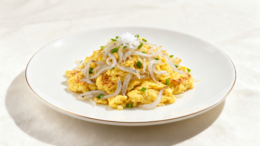 国宴级江西鄱阳湖银鱼炒蛋江西鄱阳湖银鱼炒蛋银鱼炒蛋