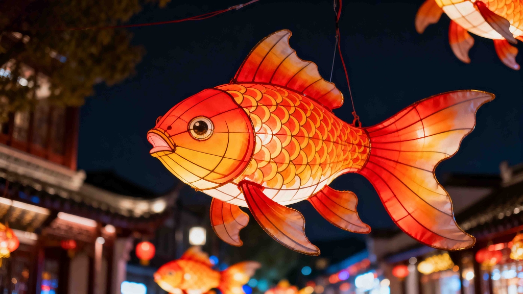 传统金鱼灯民俗金鱼灯中秋金鱼灯