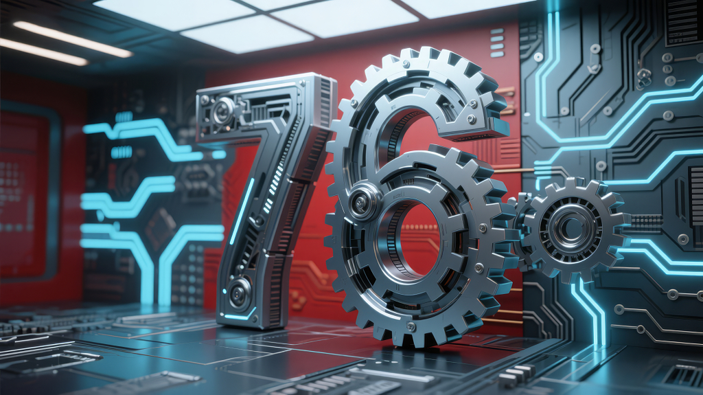 国庆76周年科技工业智能制造背景