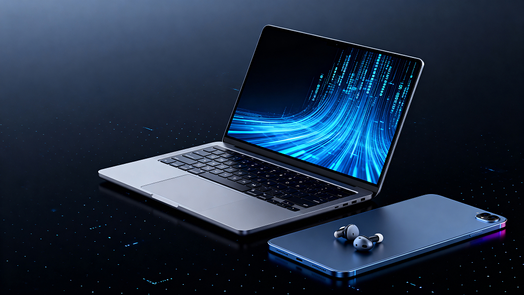 数码背景图电子产品背景图电子设备智能设备科技文创科技装饰