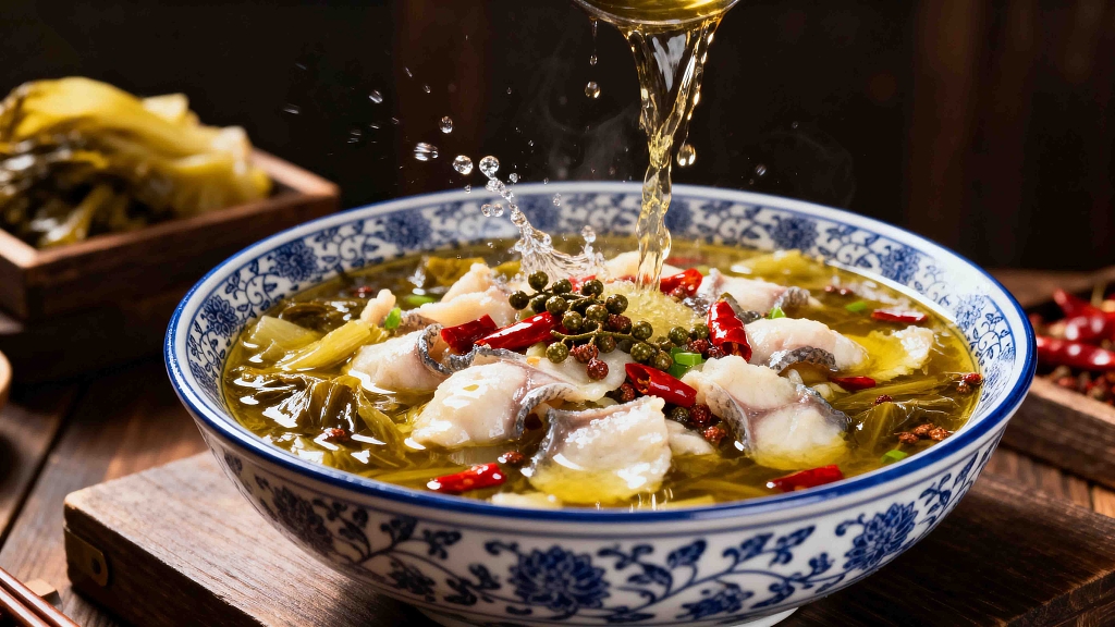 酸菜鱼美食摄影平拍角度