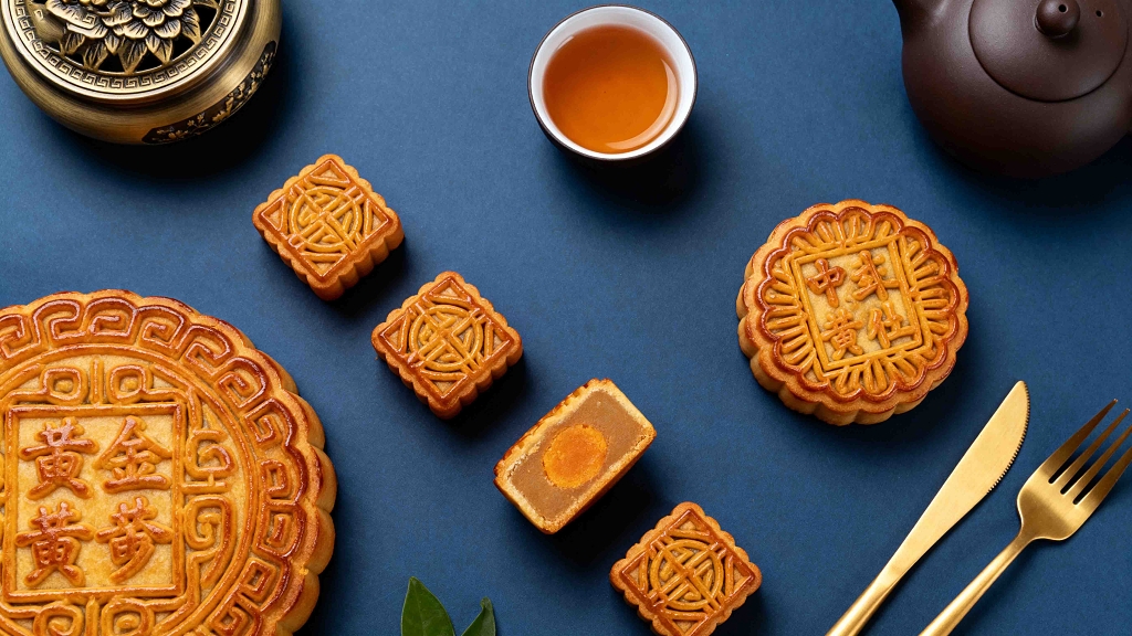 月饼茶美食静物摄影