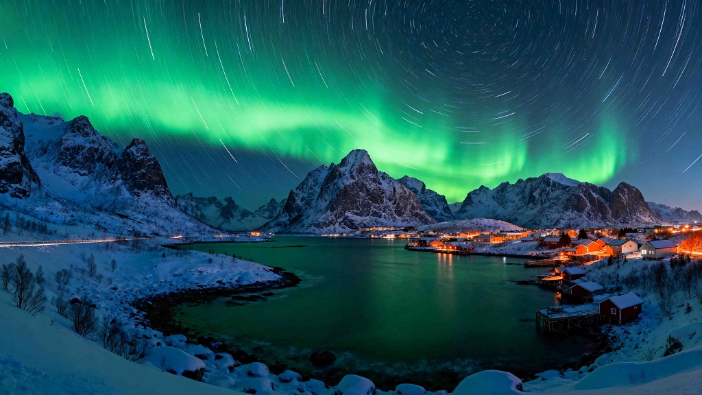 极光风光挪威罗弗敦群岛