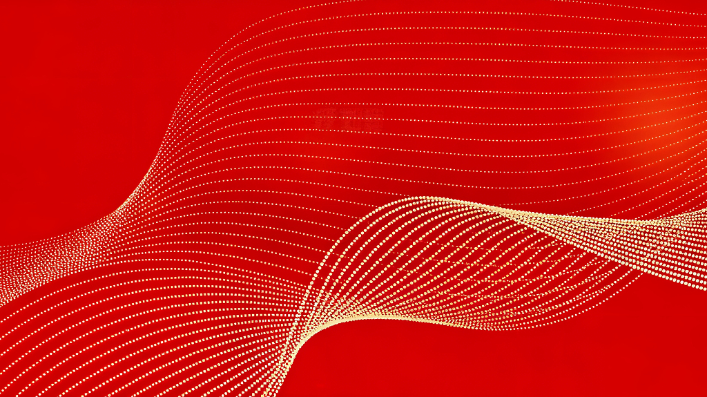 背景红色背景线条金色线条