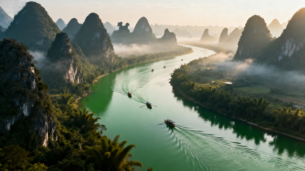 漓江全景高清桂林山水