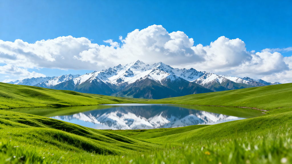 田野天空绿色田野