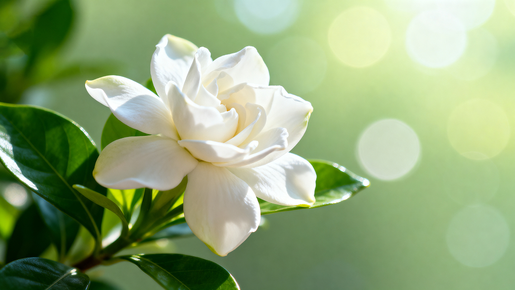 栀子花白色栀子花饱满栀子花