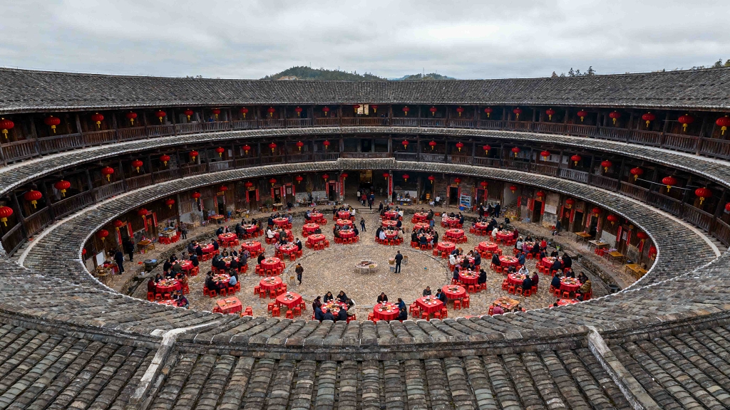 福建圆形土楼航拍