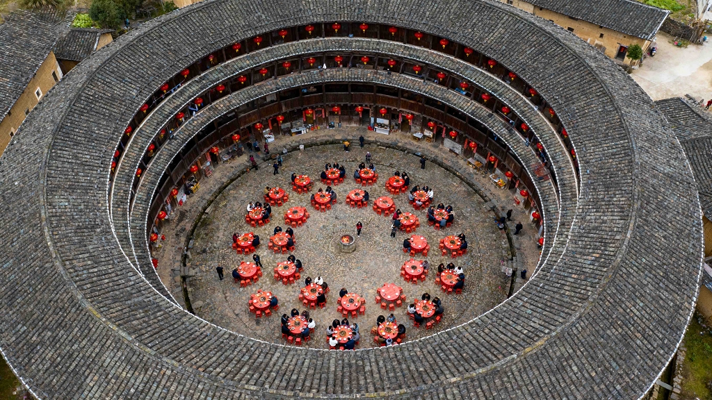 福建圆形土楼航拍