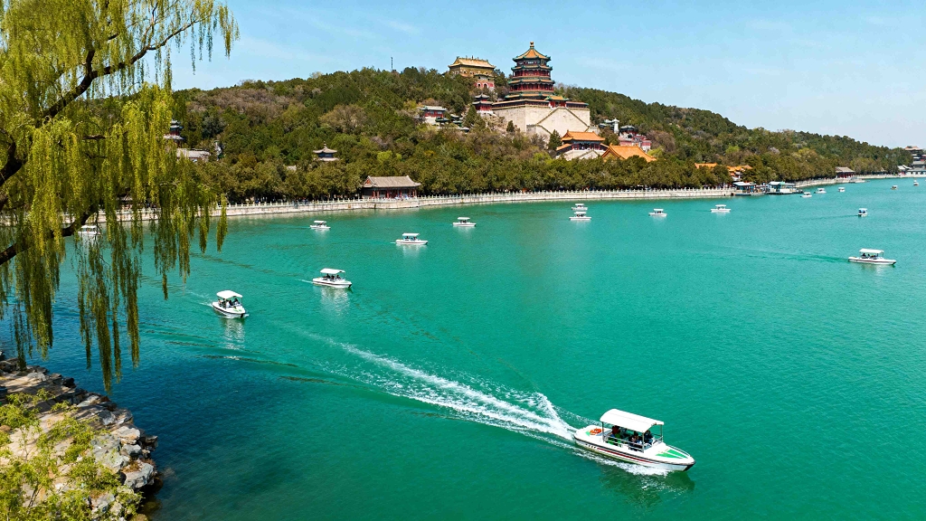 昆明湖水景航拍