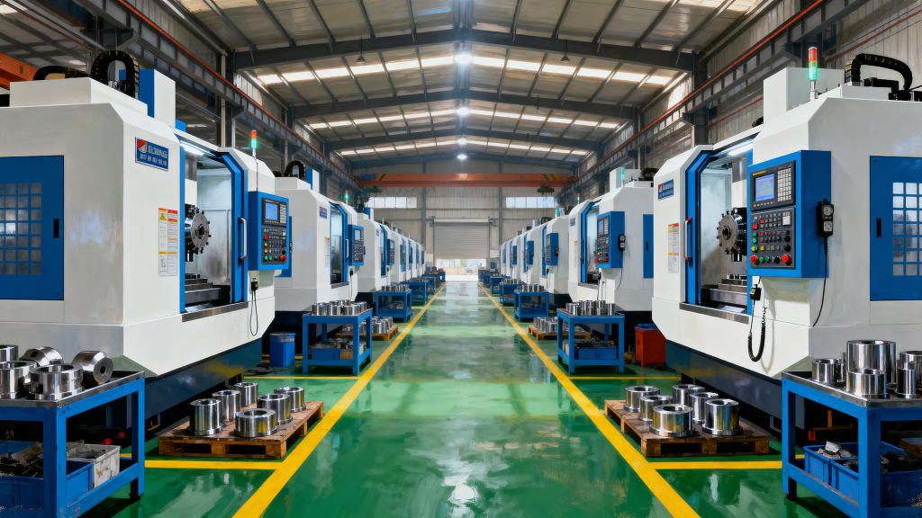 数控机床机械加工工厂车间工业设备加工中心智能制造工业生产