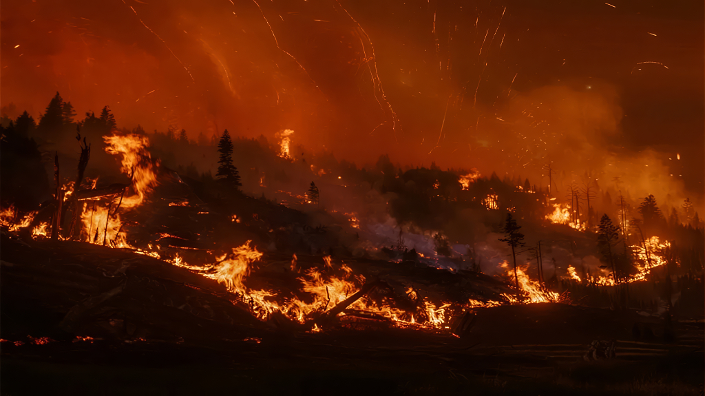 秋冬季节需警惕的夜间森林大火灾害