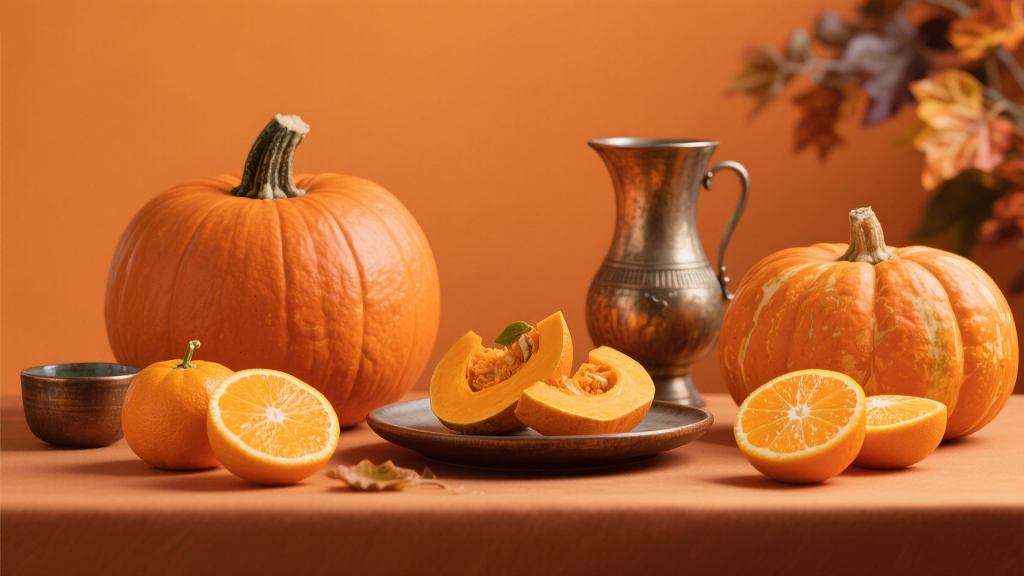 秋季美食南瓜橙子