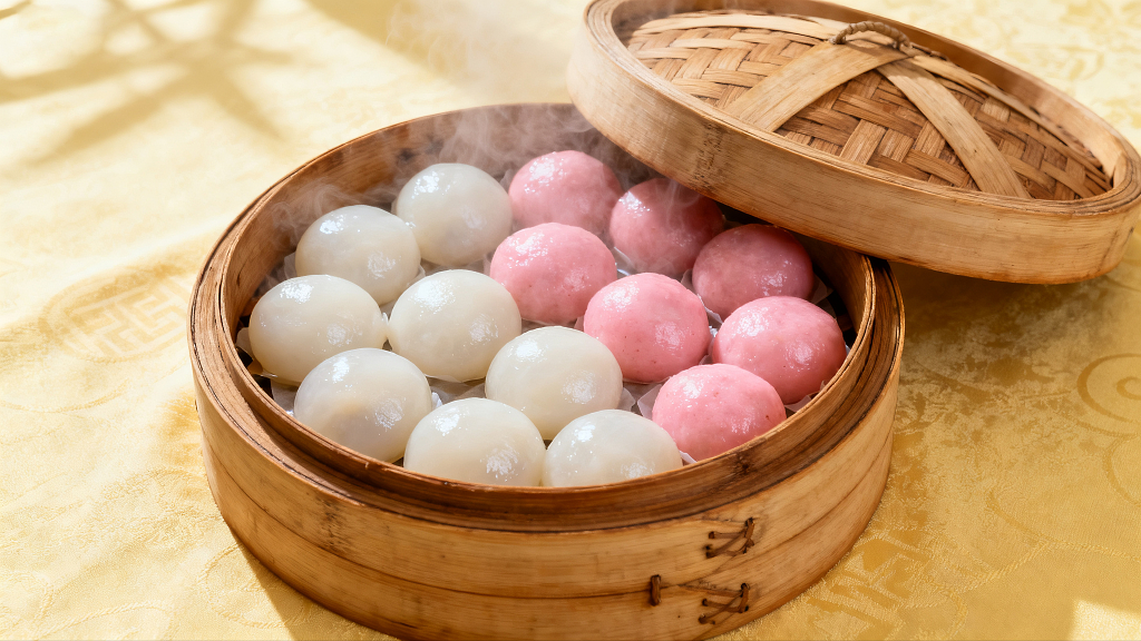 糯米团子彩色团子传统糕点