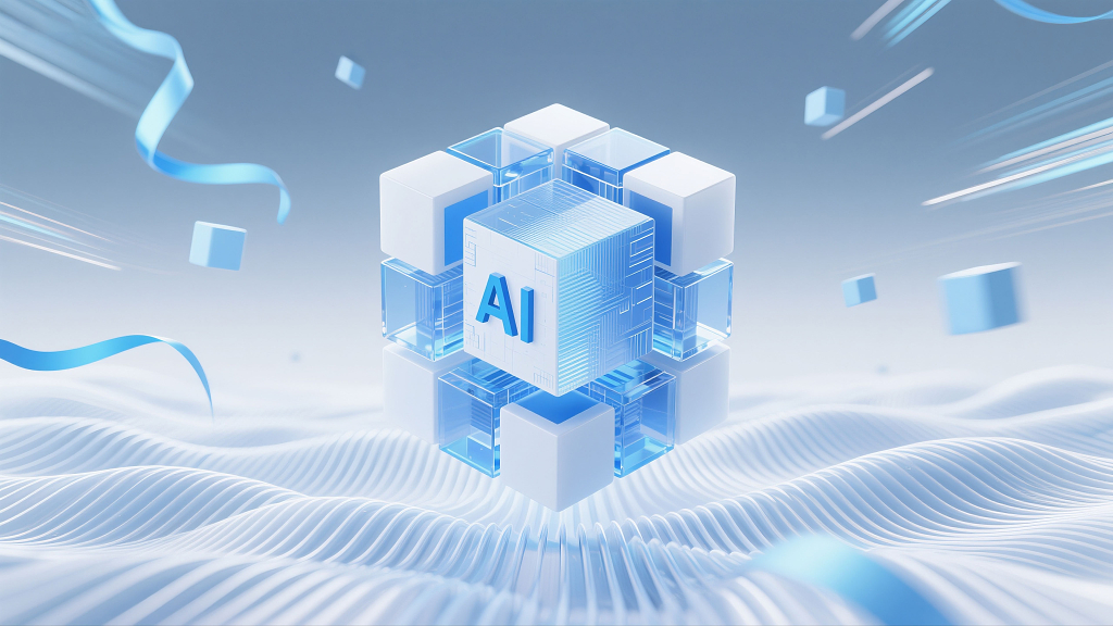 人工智能AI立体科技背景