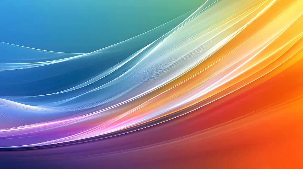 彩色曲线的流动图案