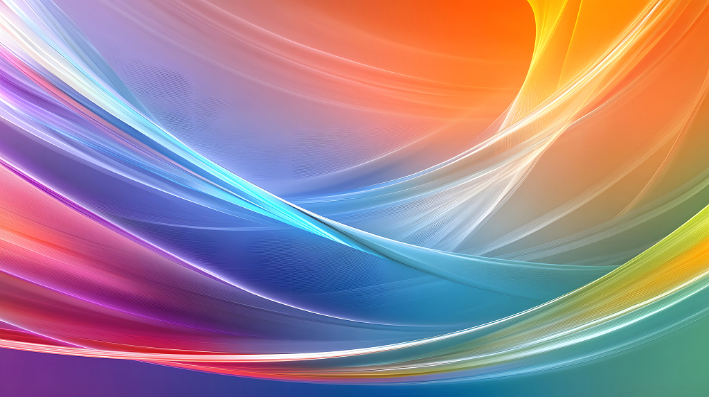 彩色曲线的流动图案