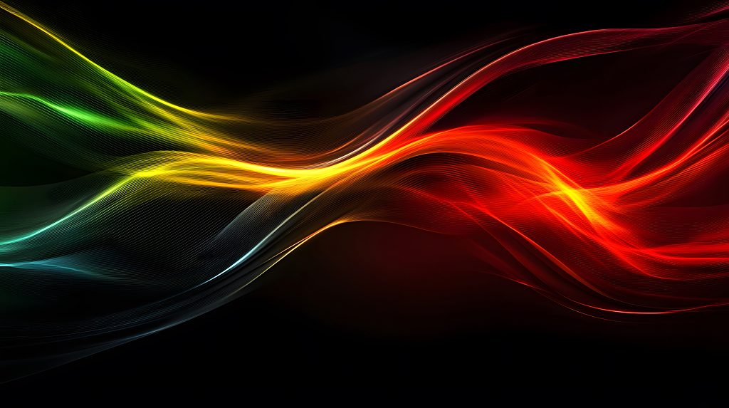 抽象曲线的色彩渐变