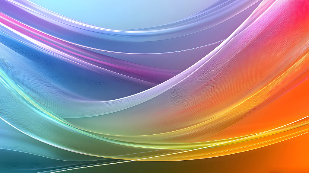 彩色曲线的流动图案