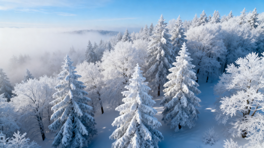 冬日雪景雪景冬季雪景