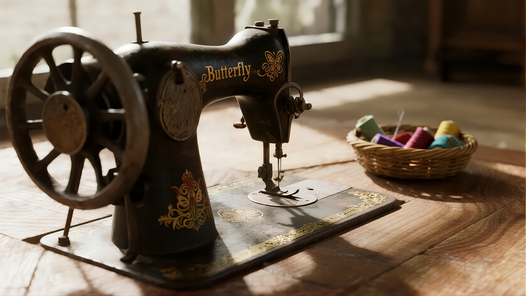 中秋节怀念母亲用过的老式缝纫机与旧时光