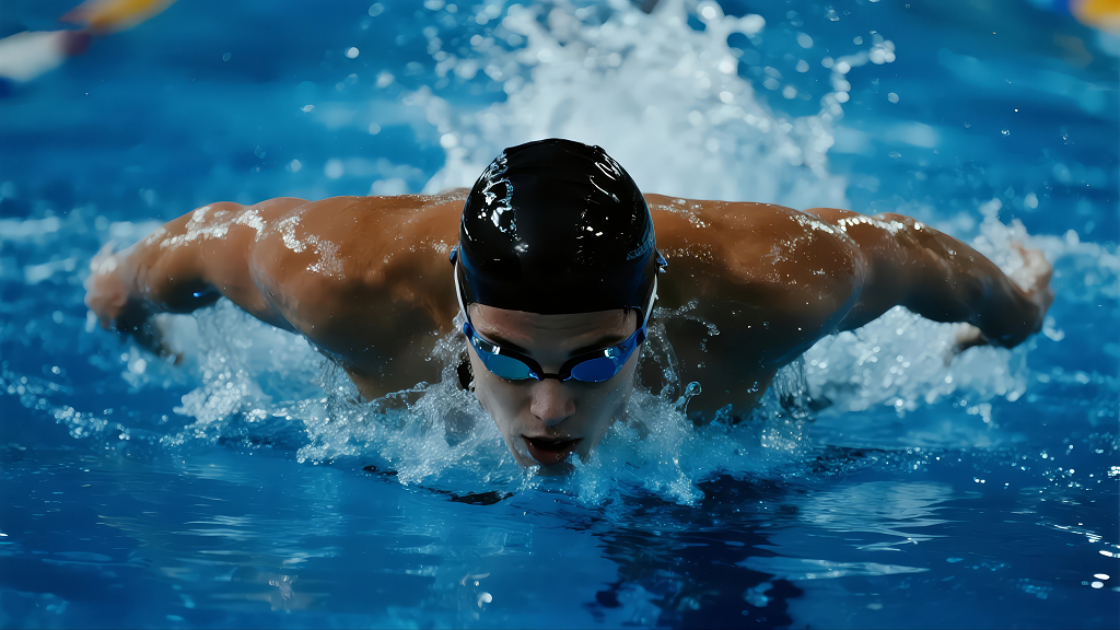 为2026年新目标在泳池中奋力拼搏的健将