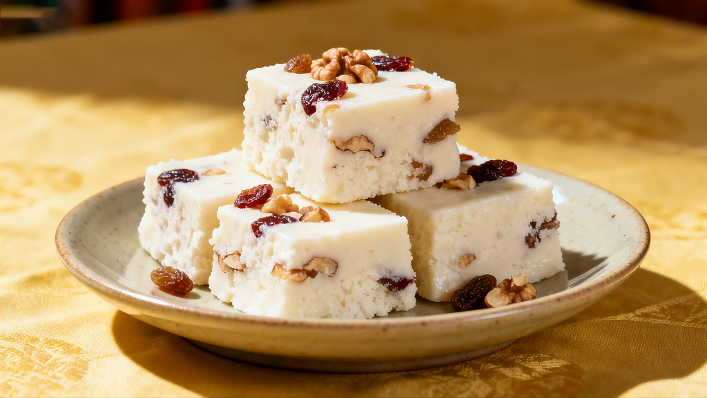 一杯美味的奶渣糕