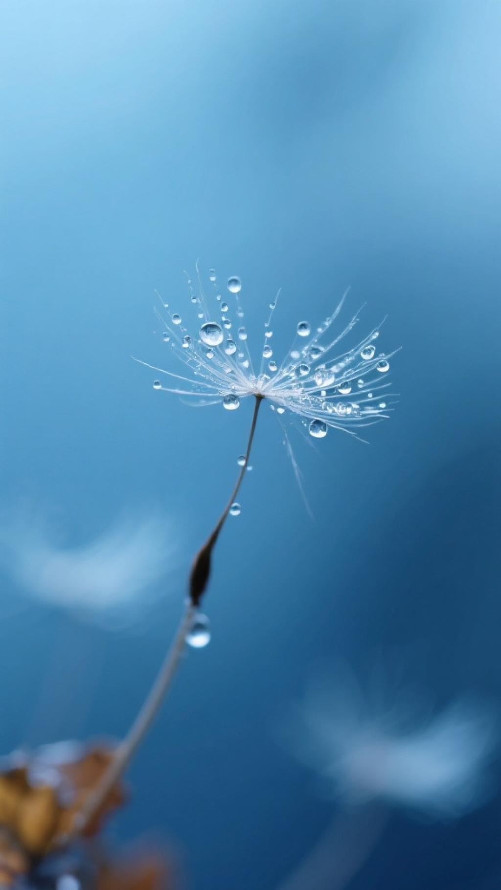 寒露蒲公英水珠