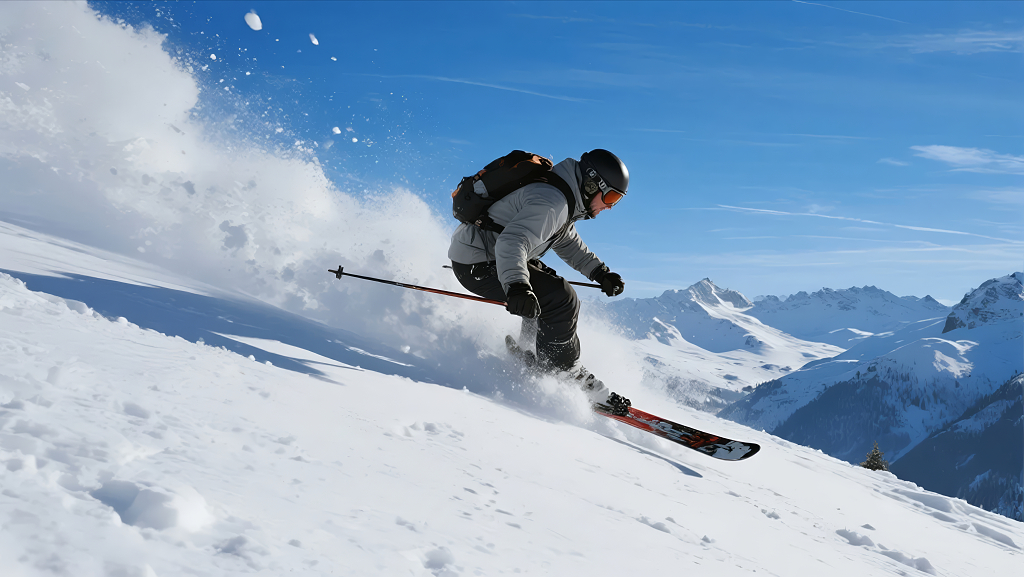 为2026年冬奥会目标而滑雪的运动健儿