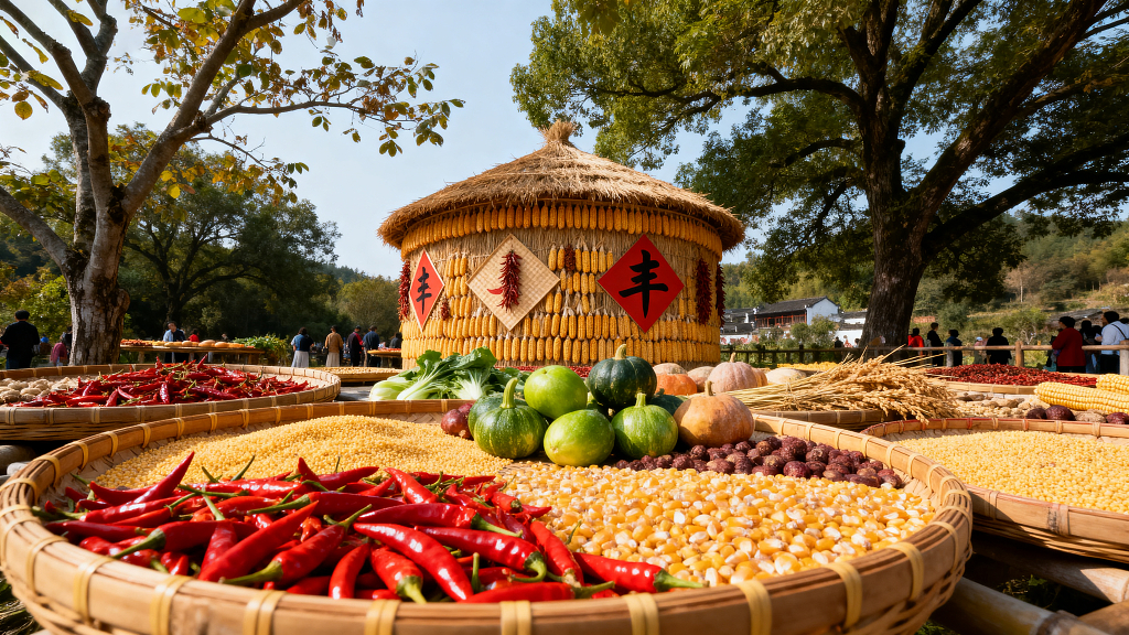 收秋丰收的场景