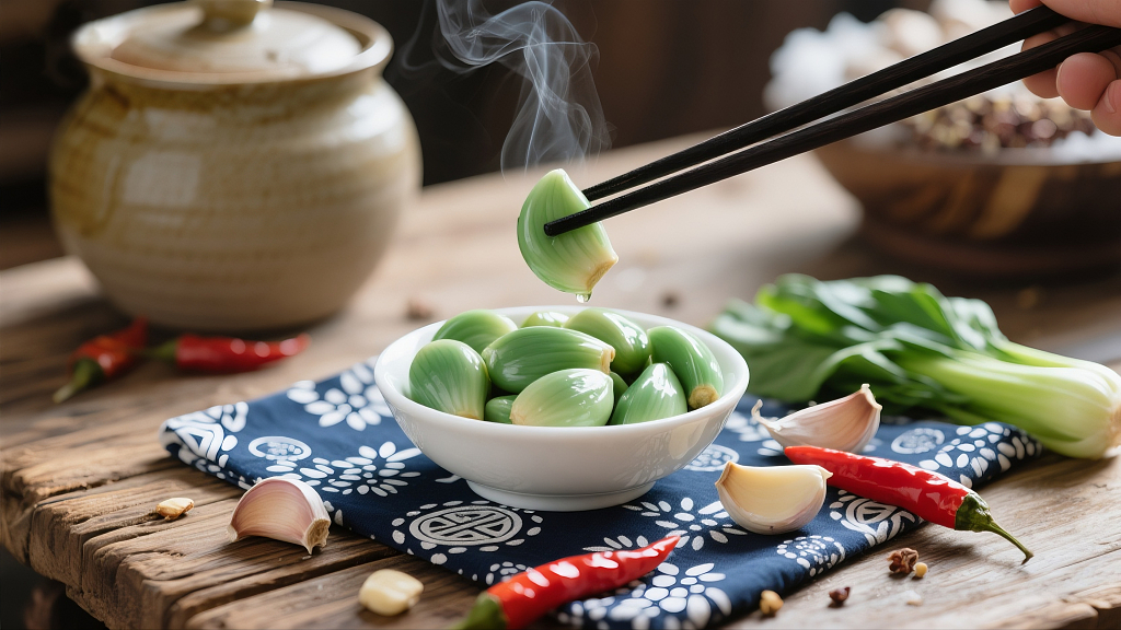 一碗腊八蒜传统美味