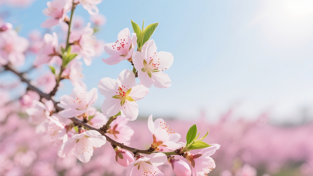 春暖花开桃花盛开可以做立春底图