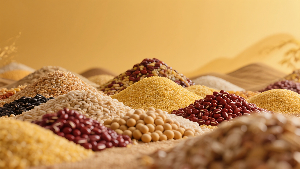 腊八节创意场景暖黄色背景丰收温暖氛围