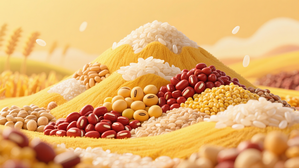 腊八节五谷杂粮山丘