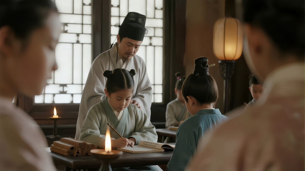 古代私塾先生教书育人国学背景