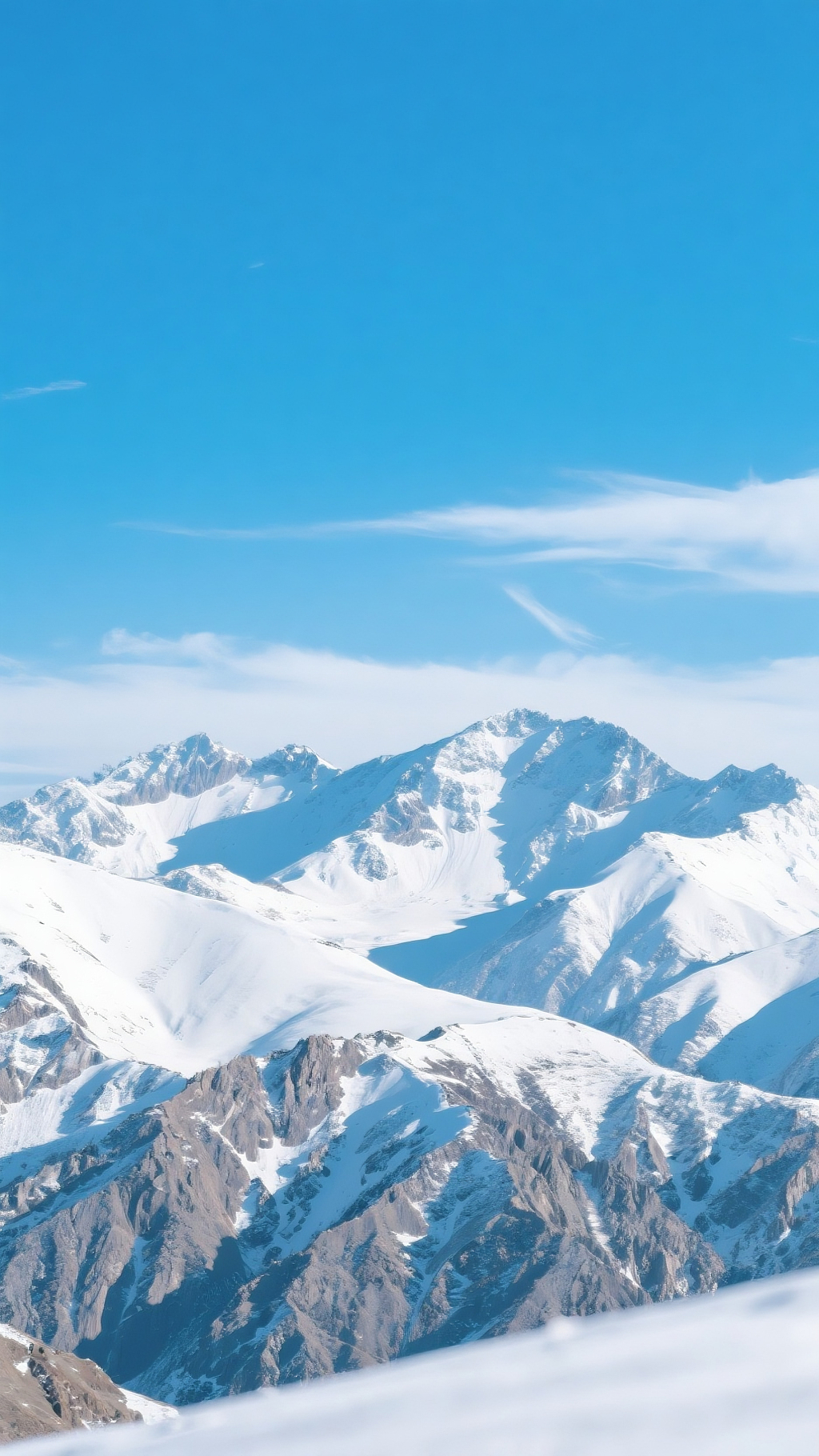 连绵雪山雪山远景