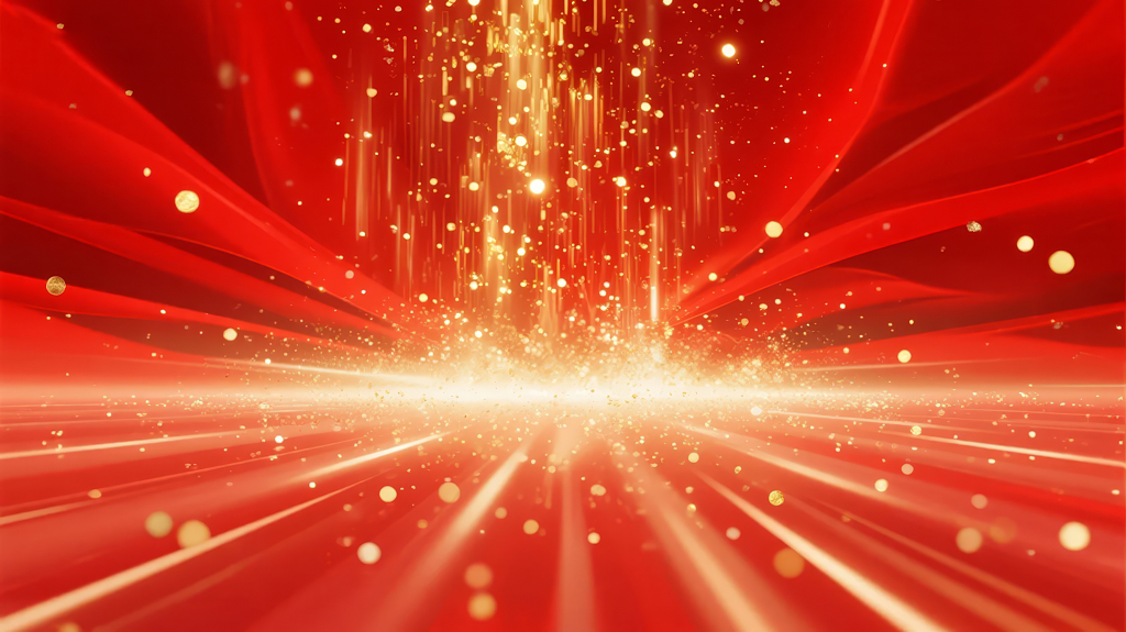 2026新年颁奖典礼的红色放射光线背景