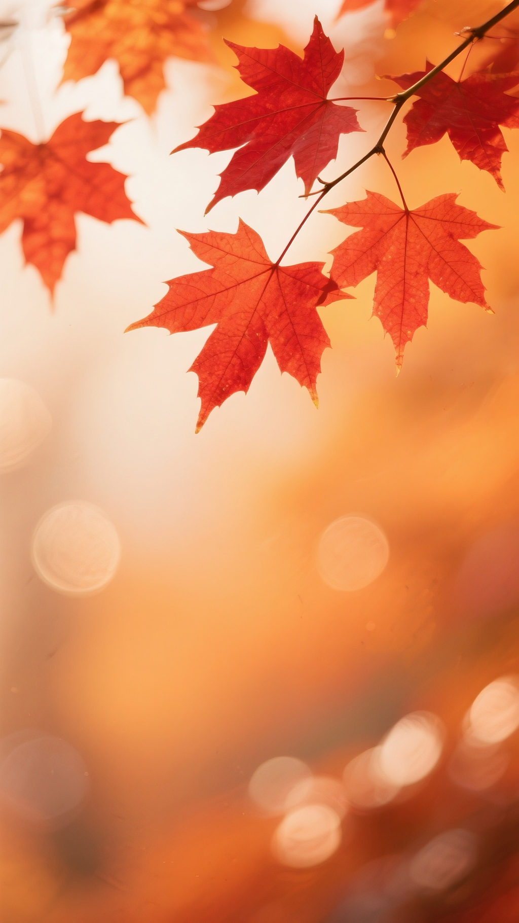 手机壁纸红叶枫叶二十四节气底图