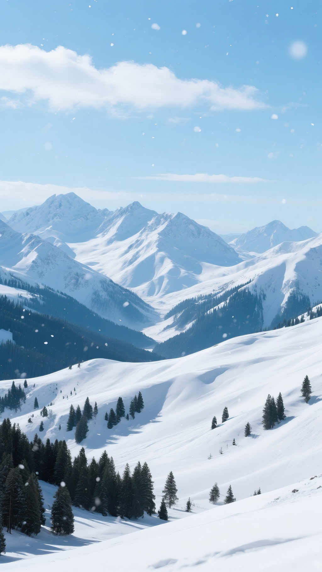 冬季雪景自然风光森林雪景