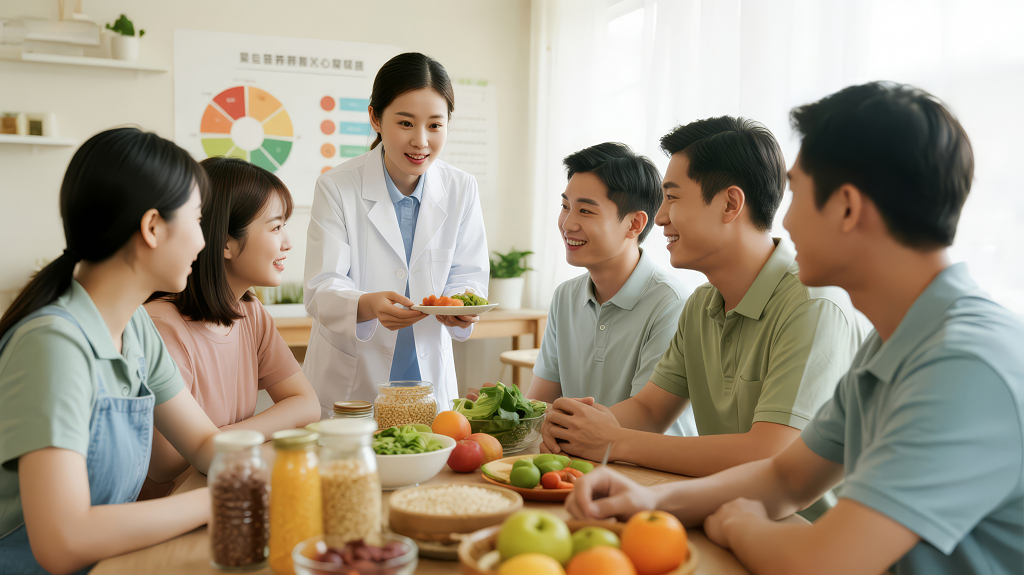 医疗营养师健康饮食的专业咨询背景