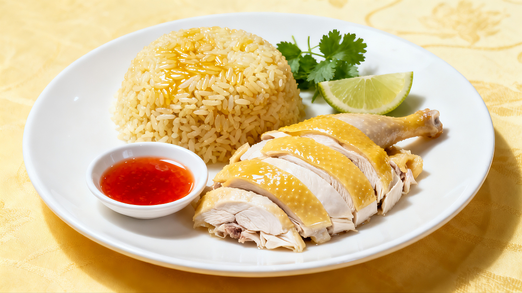 海南鸡饭美食鸡肉米饭美食美味