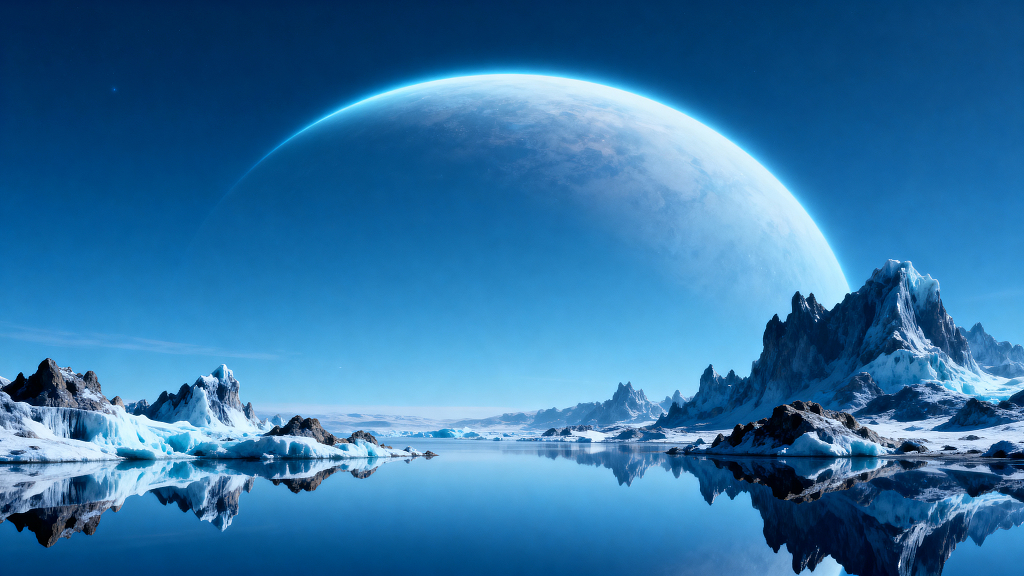 电脑壁纸星球川水域倒影