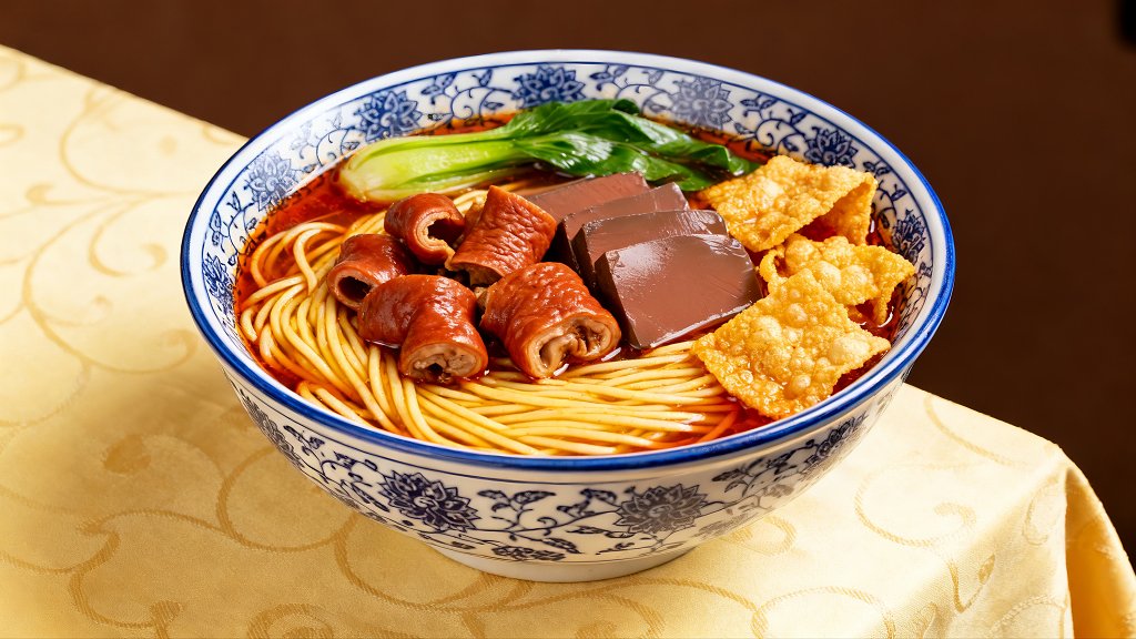 肠旺面青花瓷汤碗美食美味