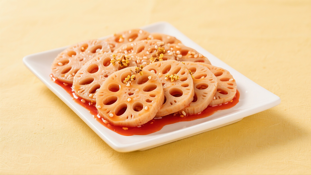 蜜汁江米藕美食美味